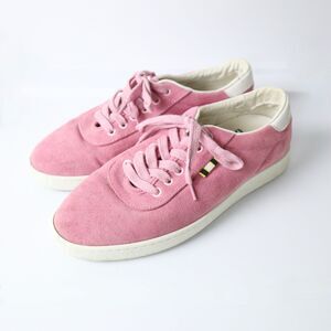 Aprix Men's 41 US 8 Suede Sneakers Lace Up Pink Made In Portugal